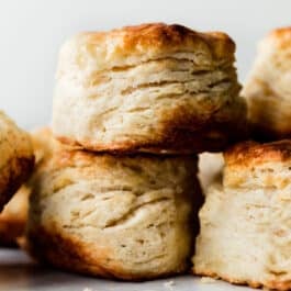stack of homemade biscuits