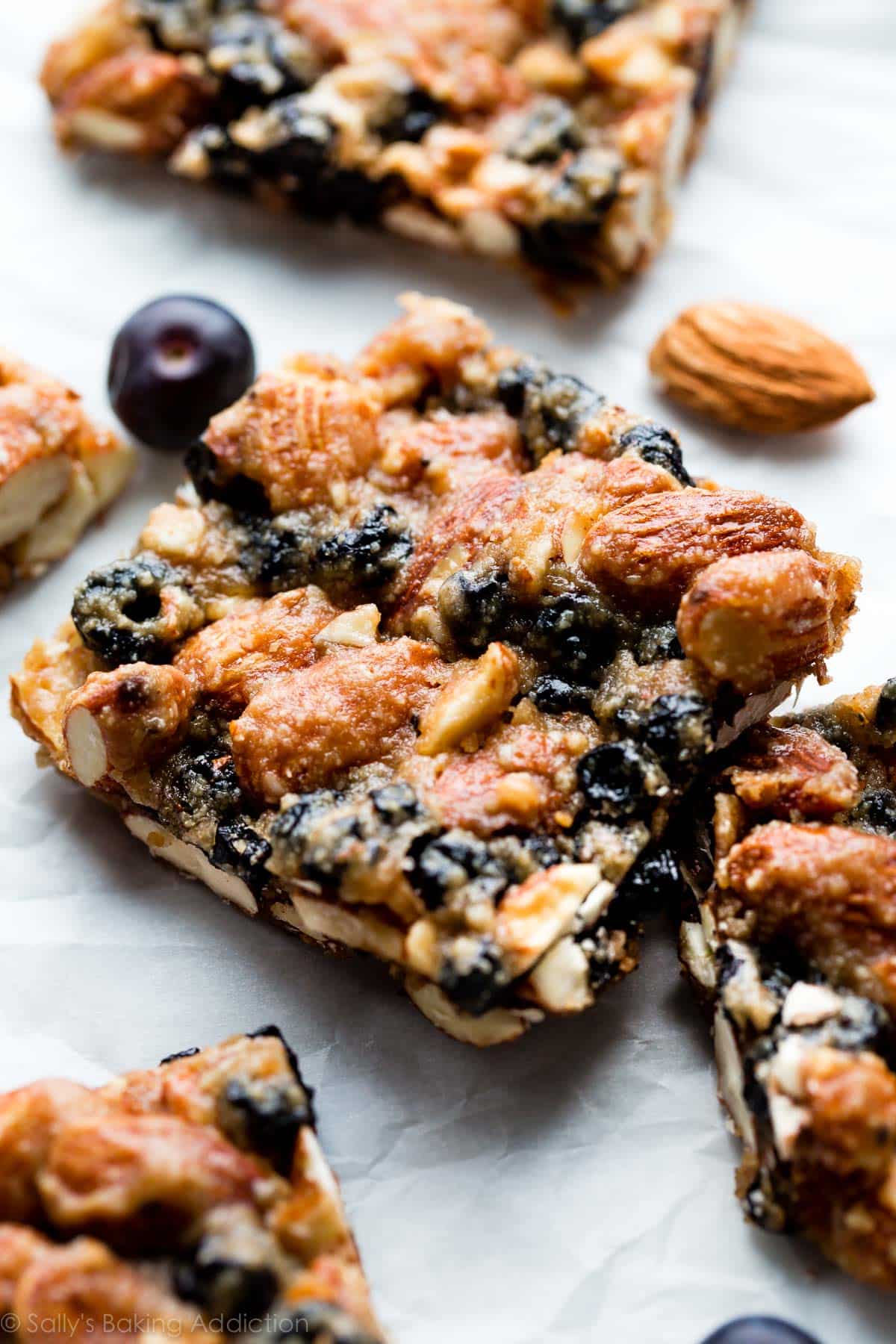 blueberry almond snack bars