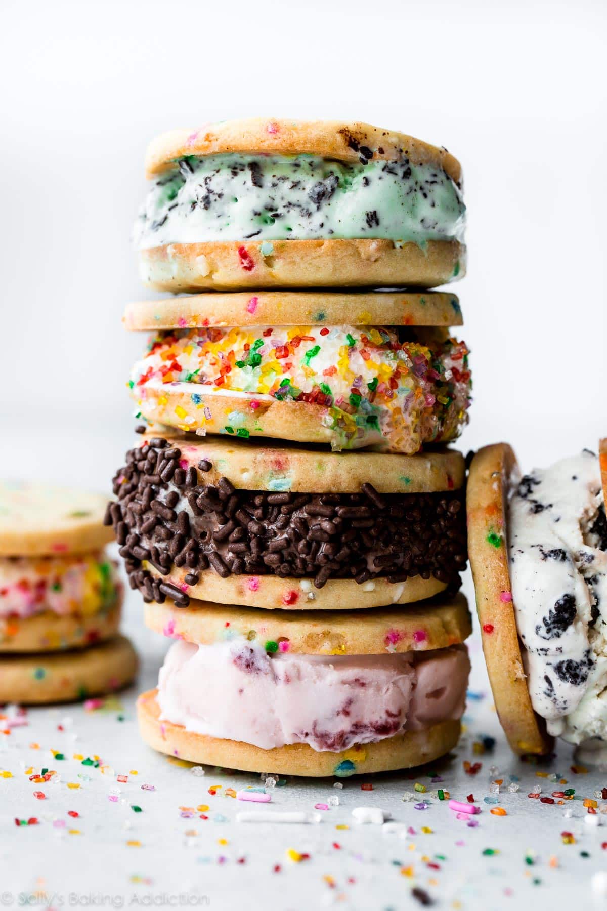 Rainbow Cookie Ice Cream Sandwiches   Sally's Baking Addiction