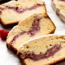 Raspberry Swirl Pound Cake