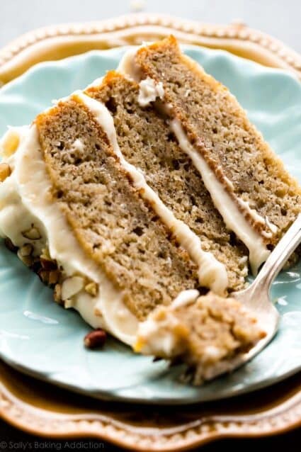 Banana Cake with Brown Butter Cream Cheese Frosting