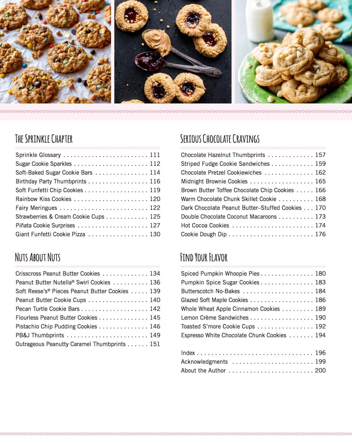 Sally's Cookie Addiction table of contents