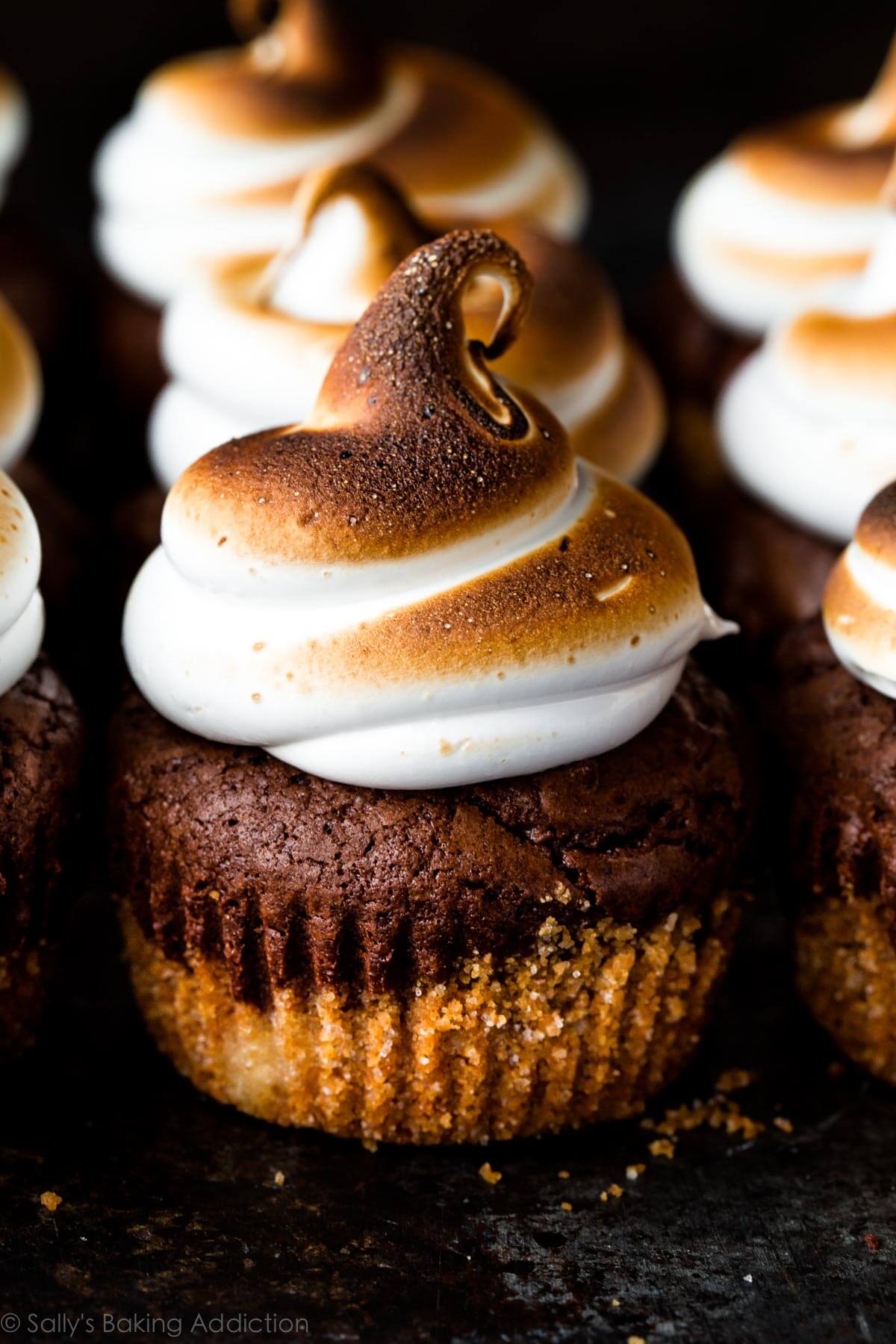s'mores brownie cupcakes