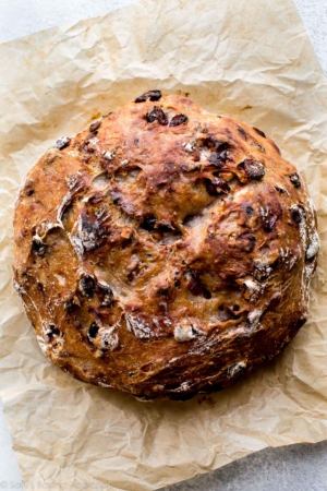 loaf of cranberry walnut bread