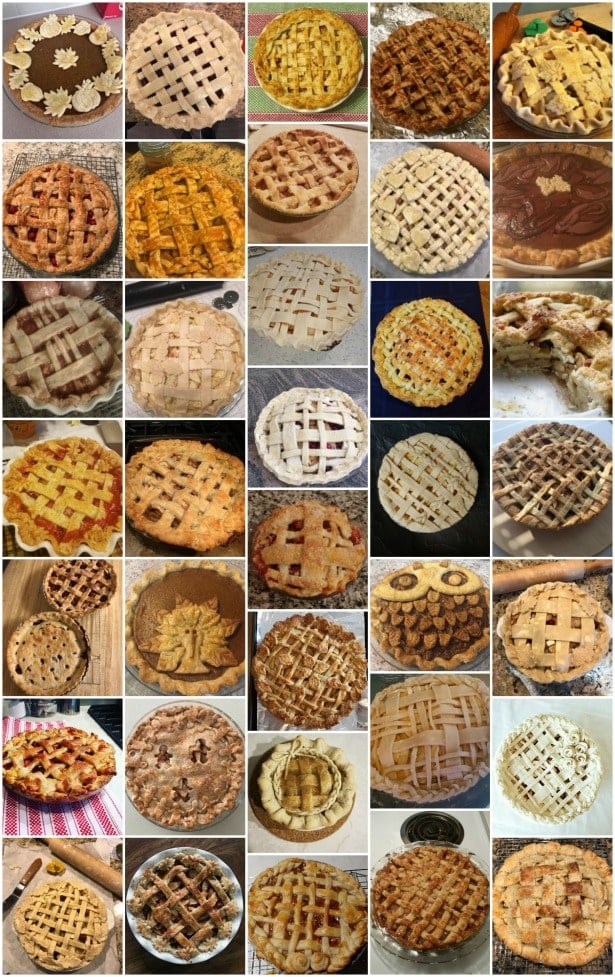 collage of pie images