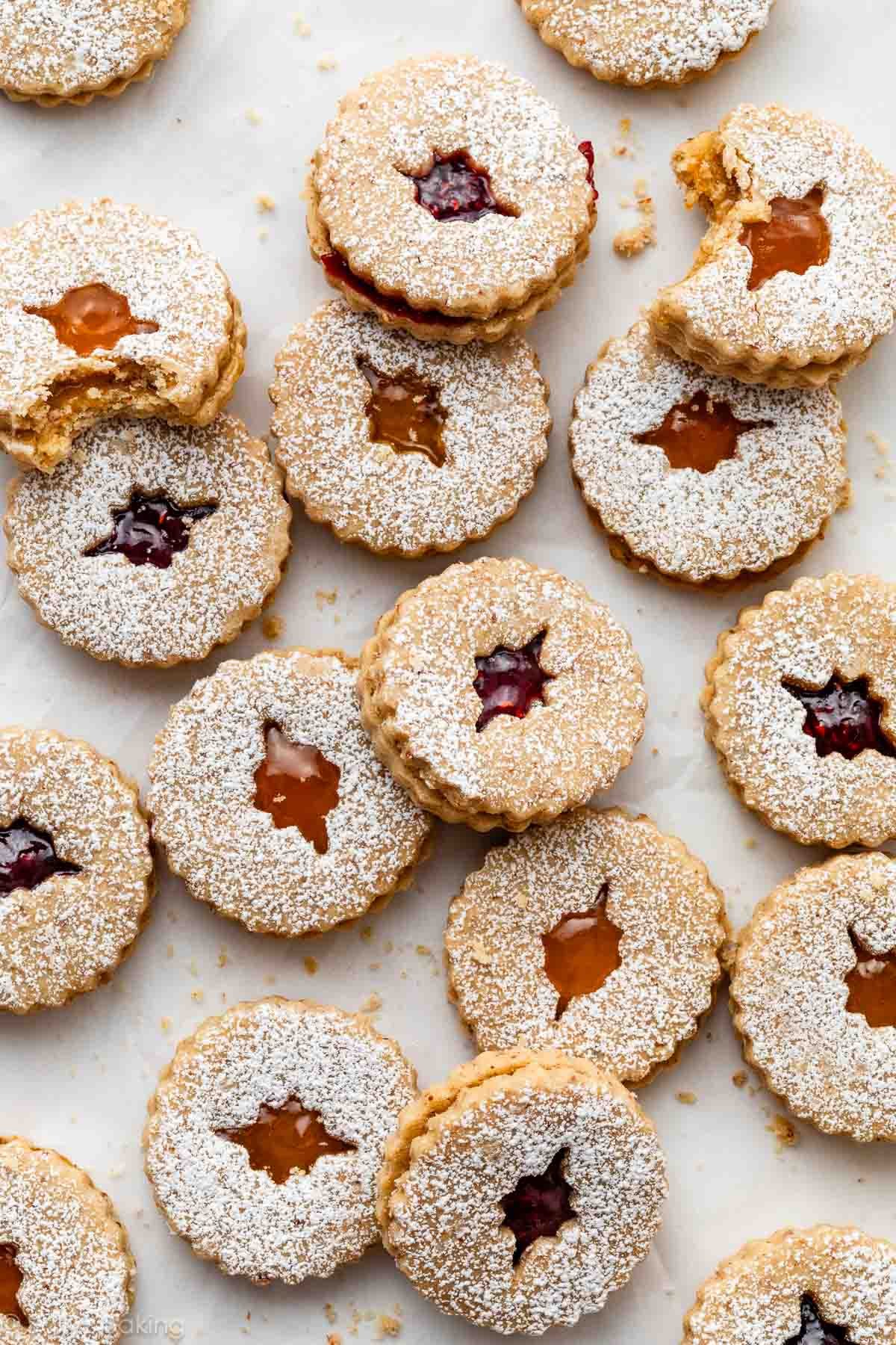 linzer cookies.