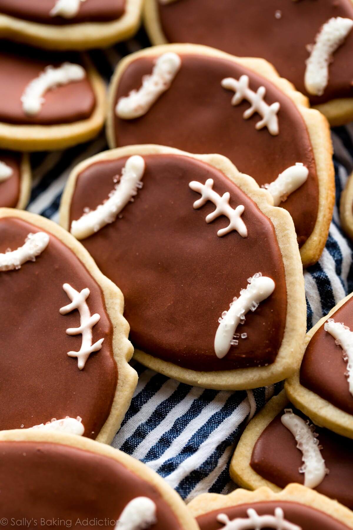 football sugar cookies
