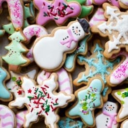 decorated Christmas sugar cookies