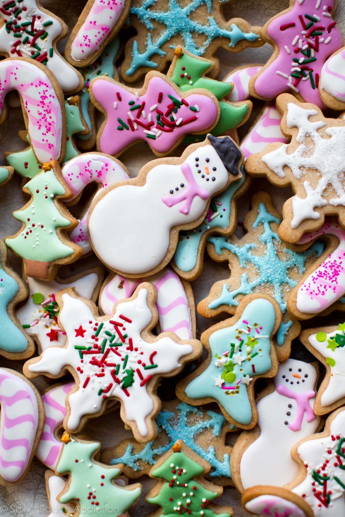decorated Christmas sugar cookies
