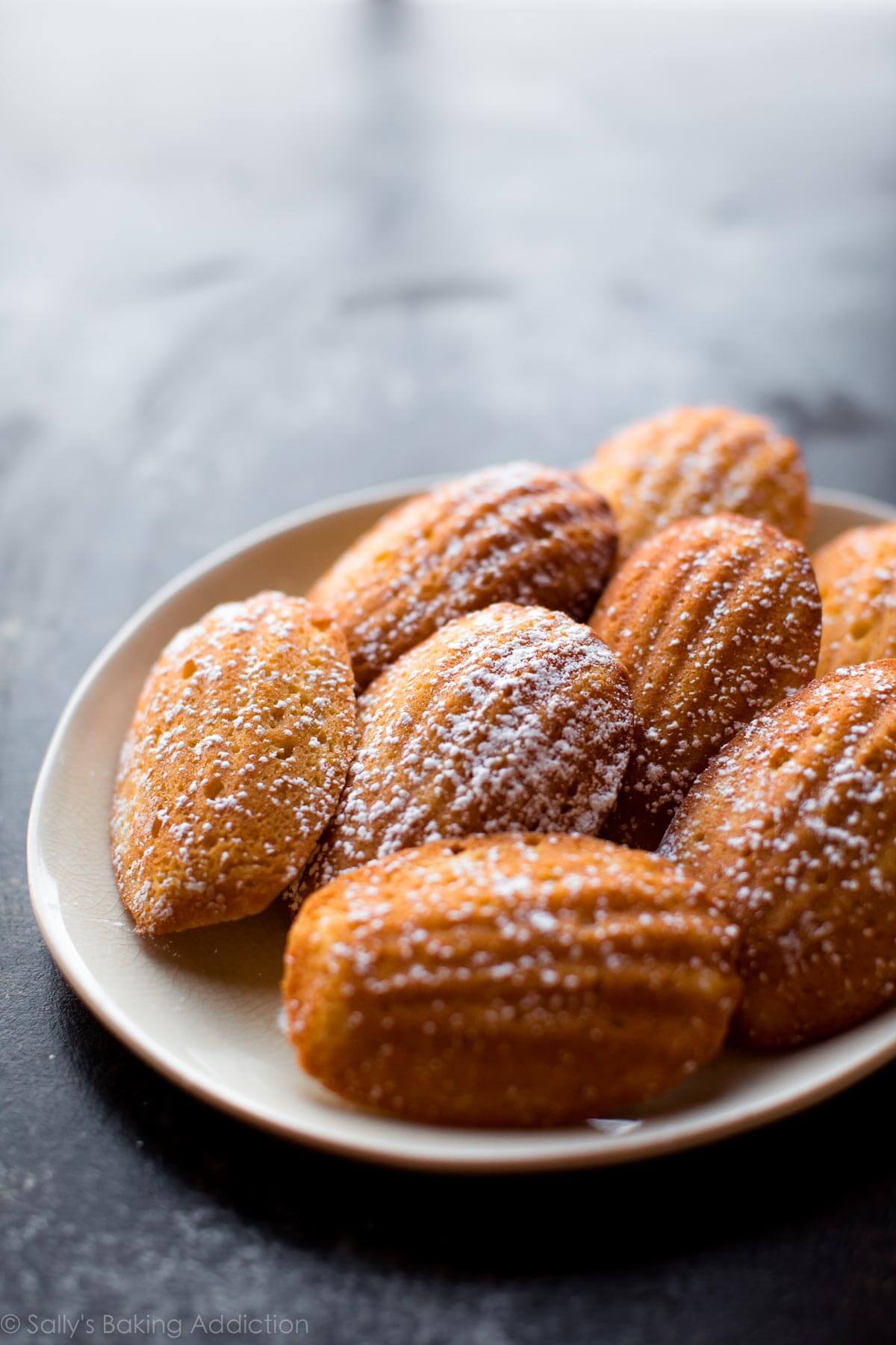 madeleines on a white plate