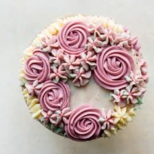 6 Inch Birthday Cake with Easy Buttercream Flowers