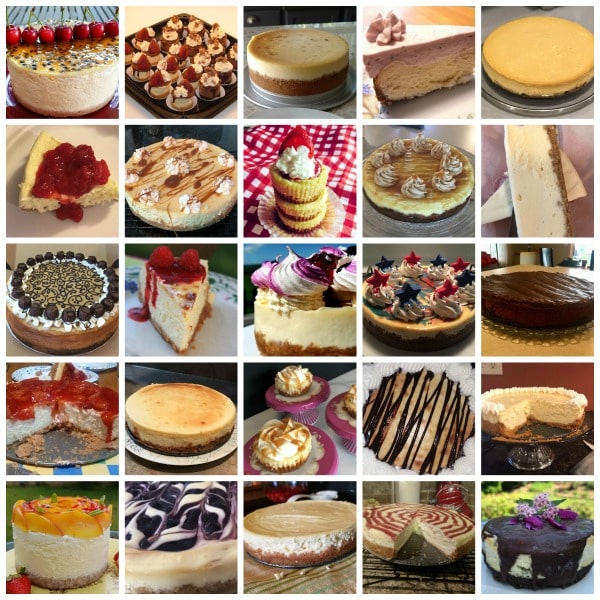 collage of cheesecake images