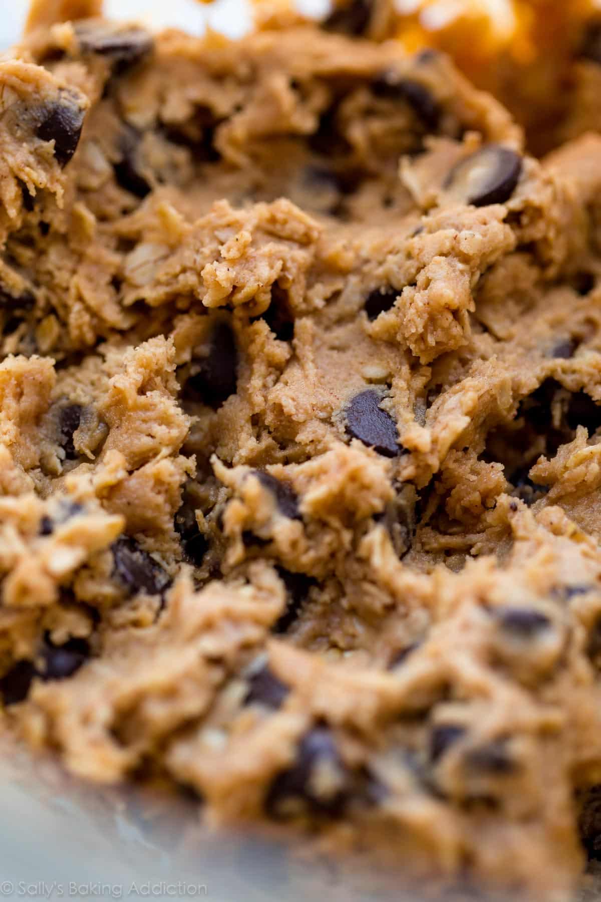 Peanut butter oatmeal chocolate chip cookie dough