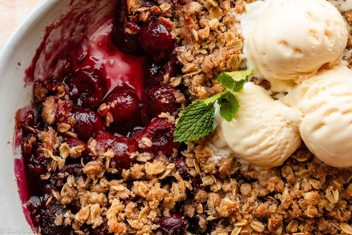 Homemade Cherry Crisp