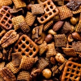 zoomed in image of Chex mix