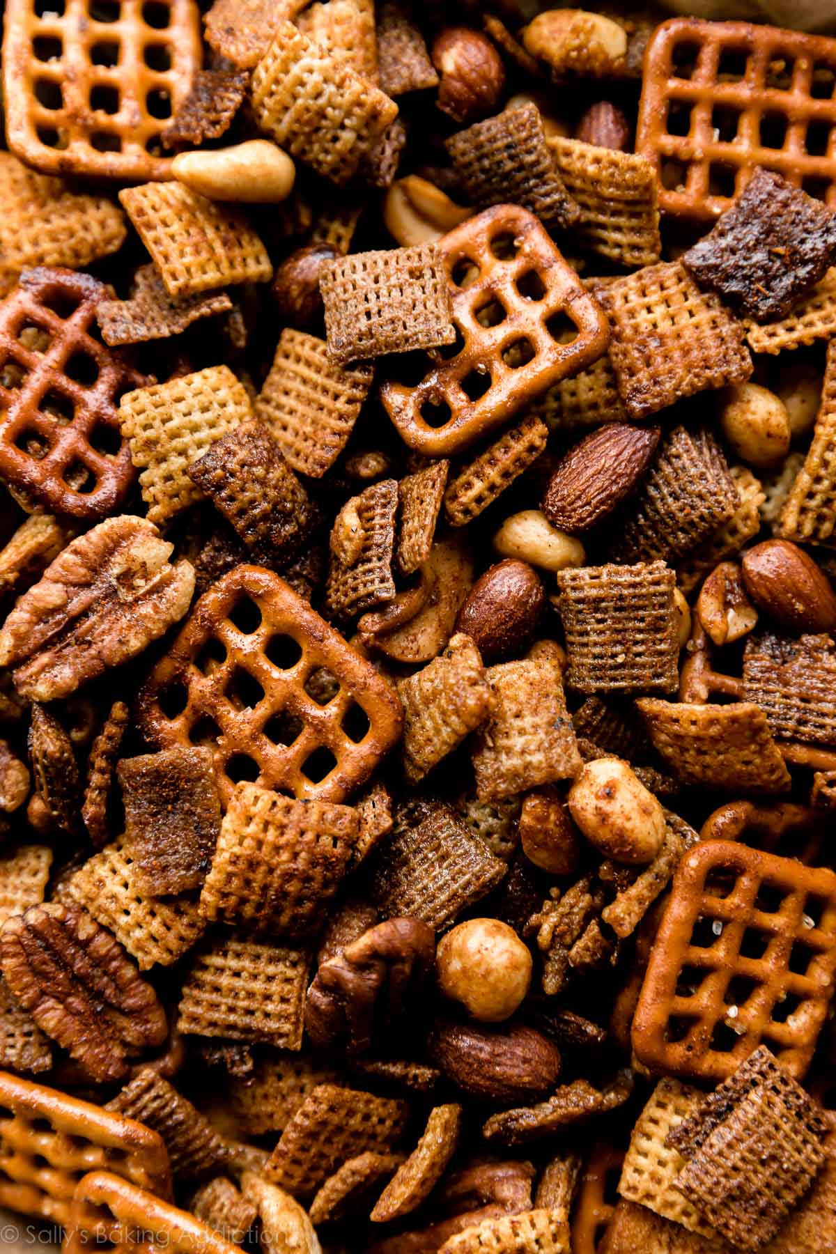 zoomed in image of Chex mix