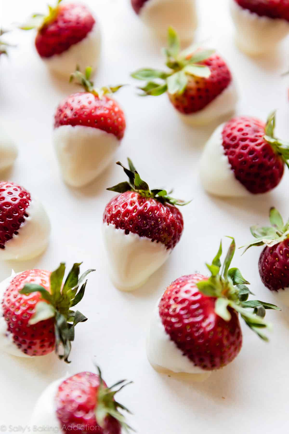 White chocolate covered strawberries