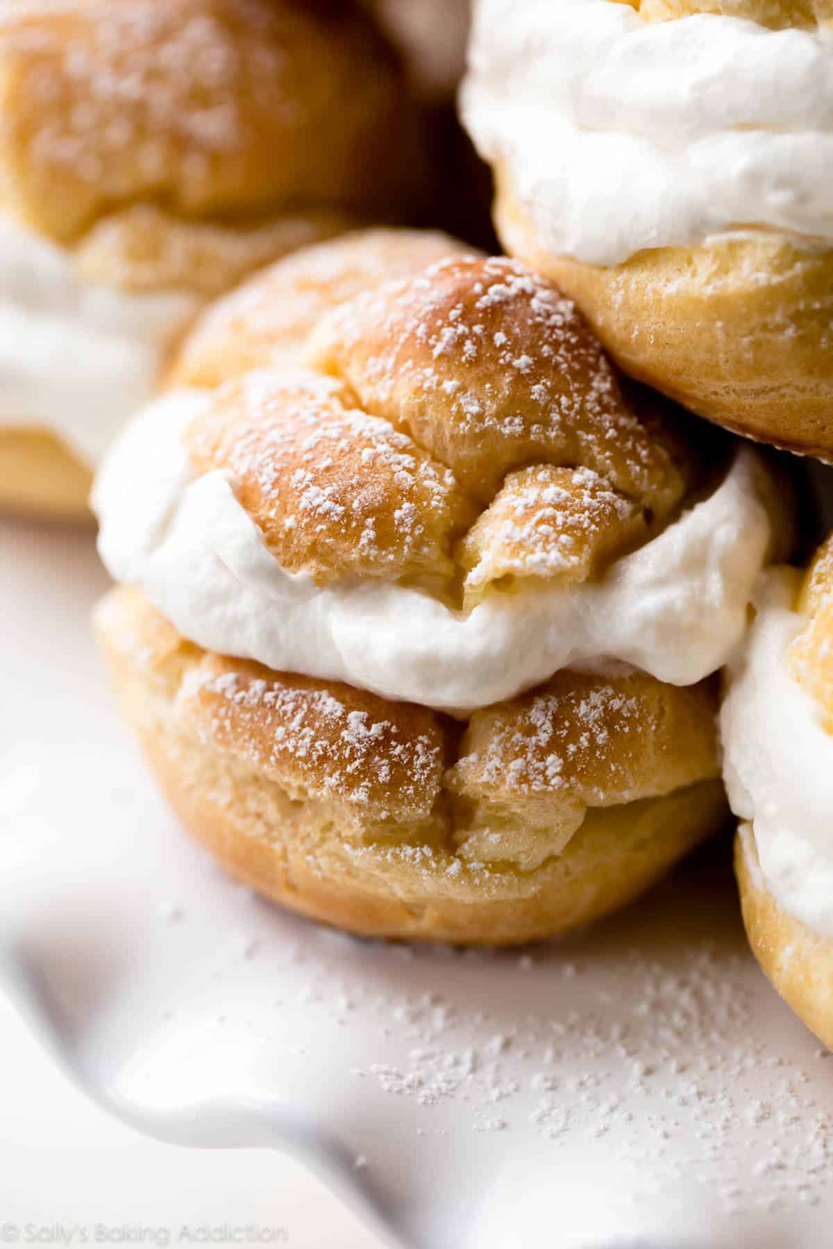 zoomed in image of a cream puff