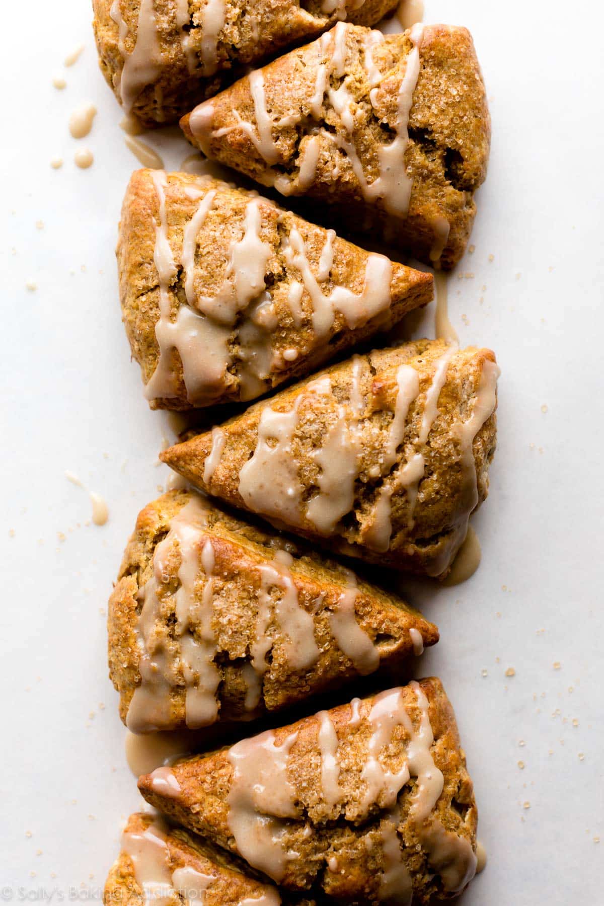 pumpkin scones with maple icing