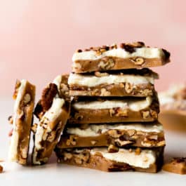 stack of pumpkin spice toffee