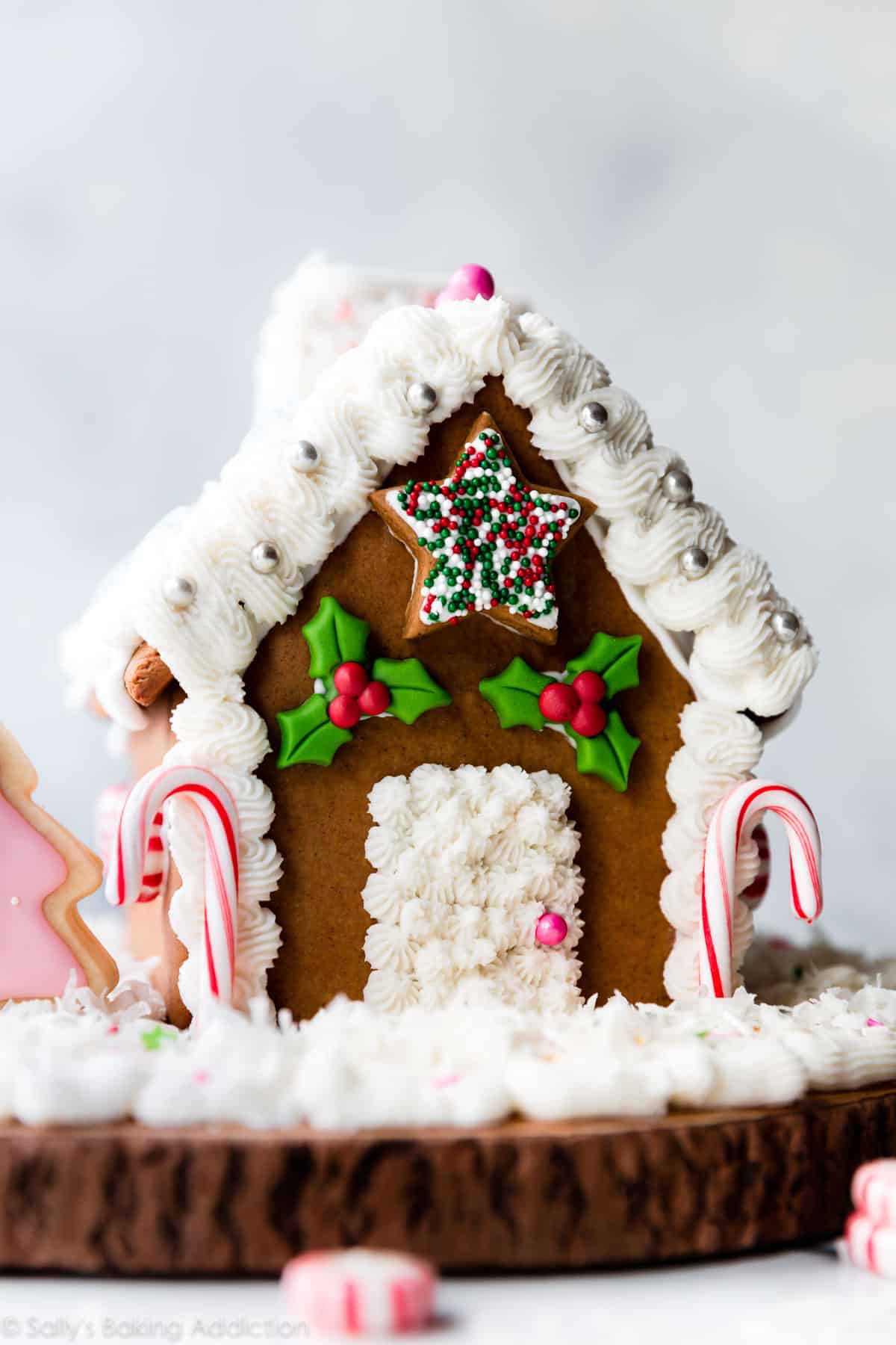 gingerbread house with decorations