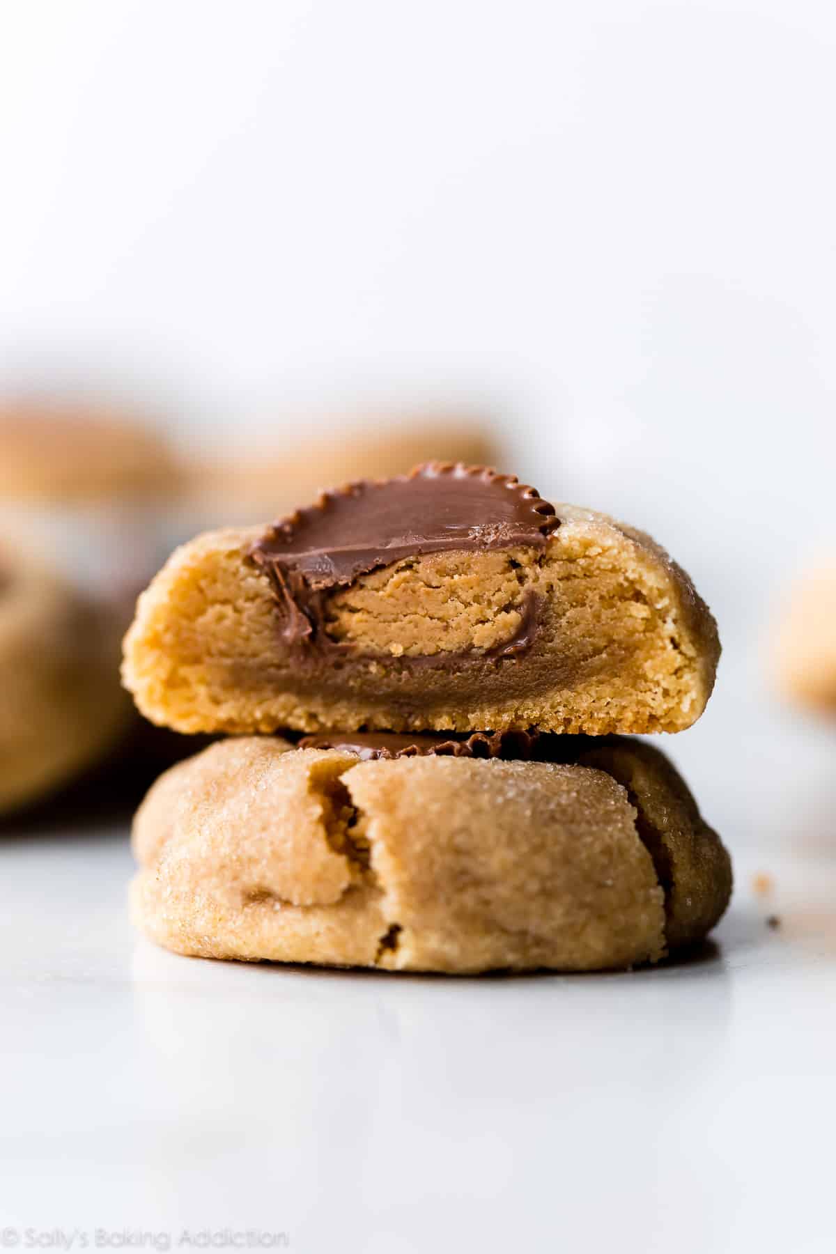stack of 2 peanut butter cup cookies