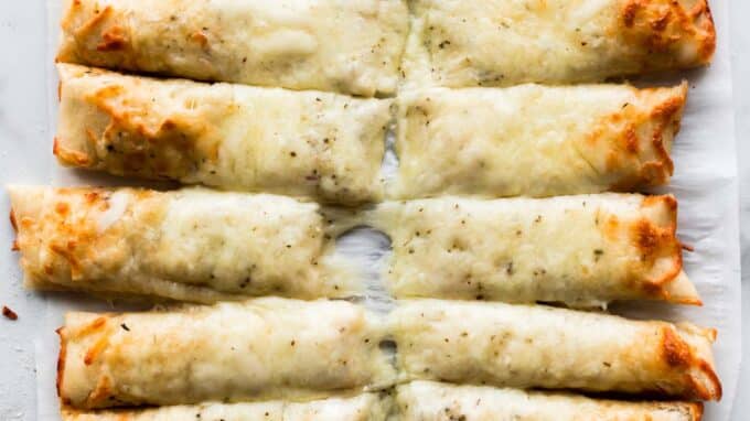 Cheesy Breadsticks Made from Pizza Dough