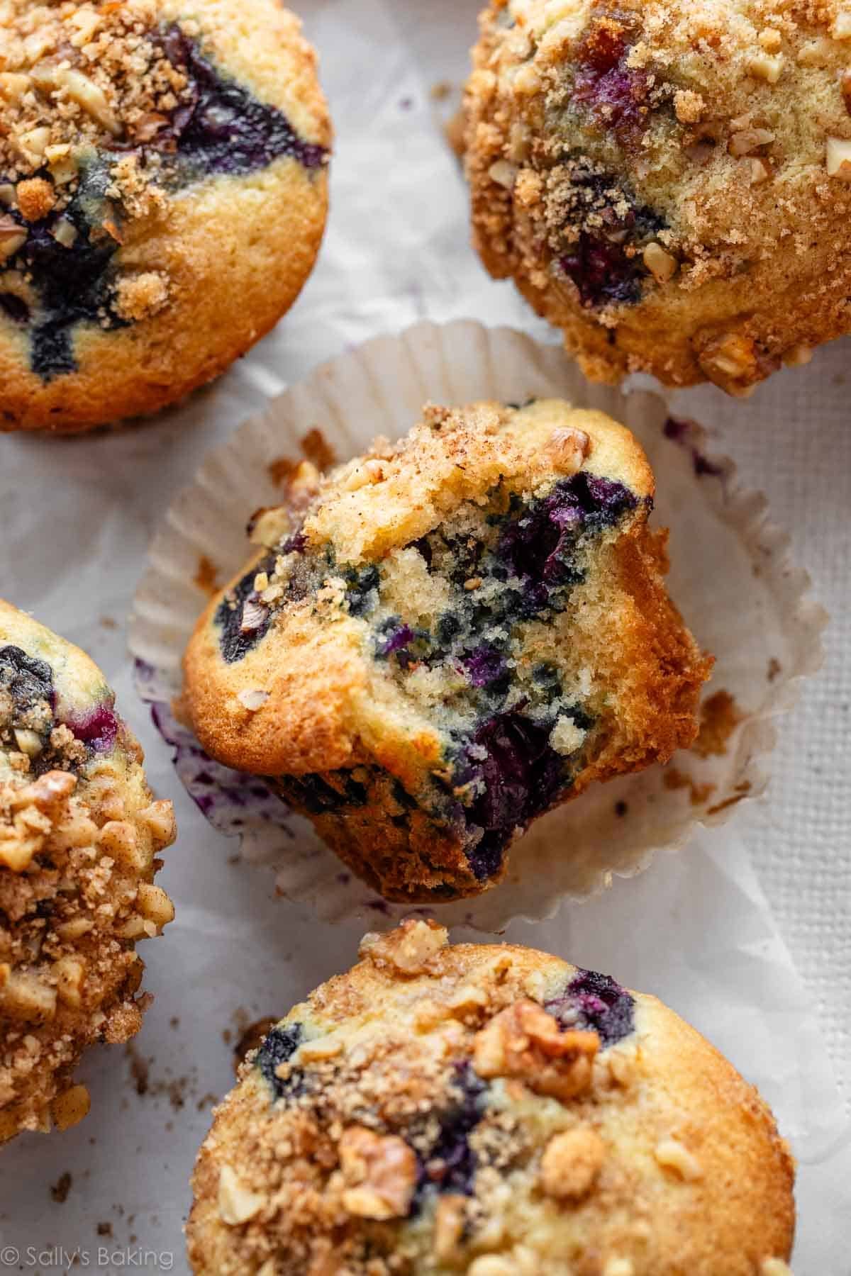 Favourite Blueberry Muffins Recipe - Sally&amp;#39;s Baking Habit - Recipesedge