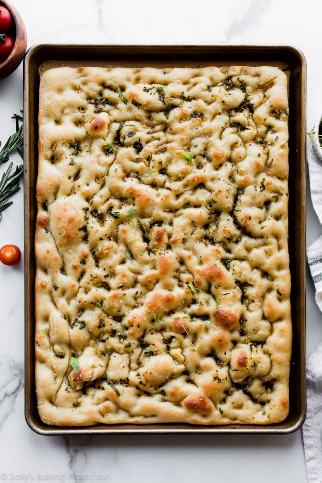 Garlic Rosemary Herb Focaccia Sally's Baking Addiction