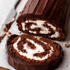 Chocolate Swiss Roll Cake