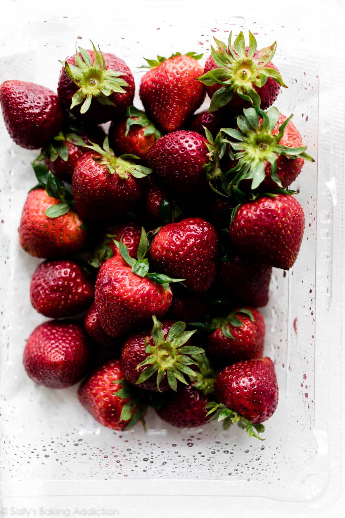 washed fresh strawberries