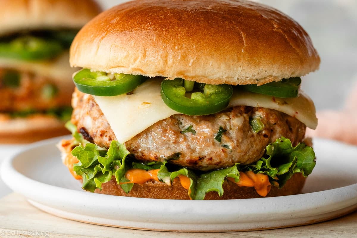 Jalapeño Pepper Jack Turkey Burgers