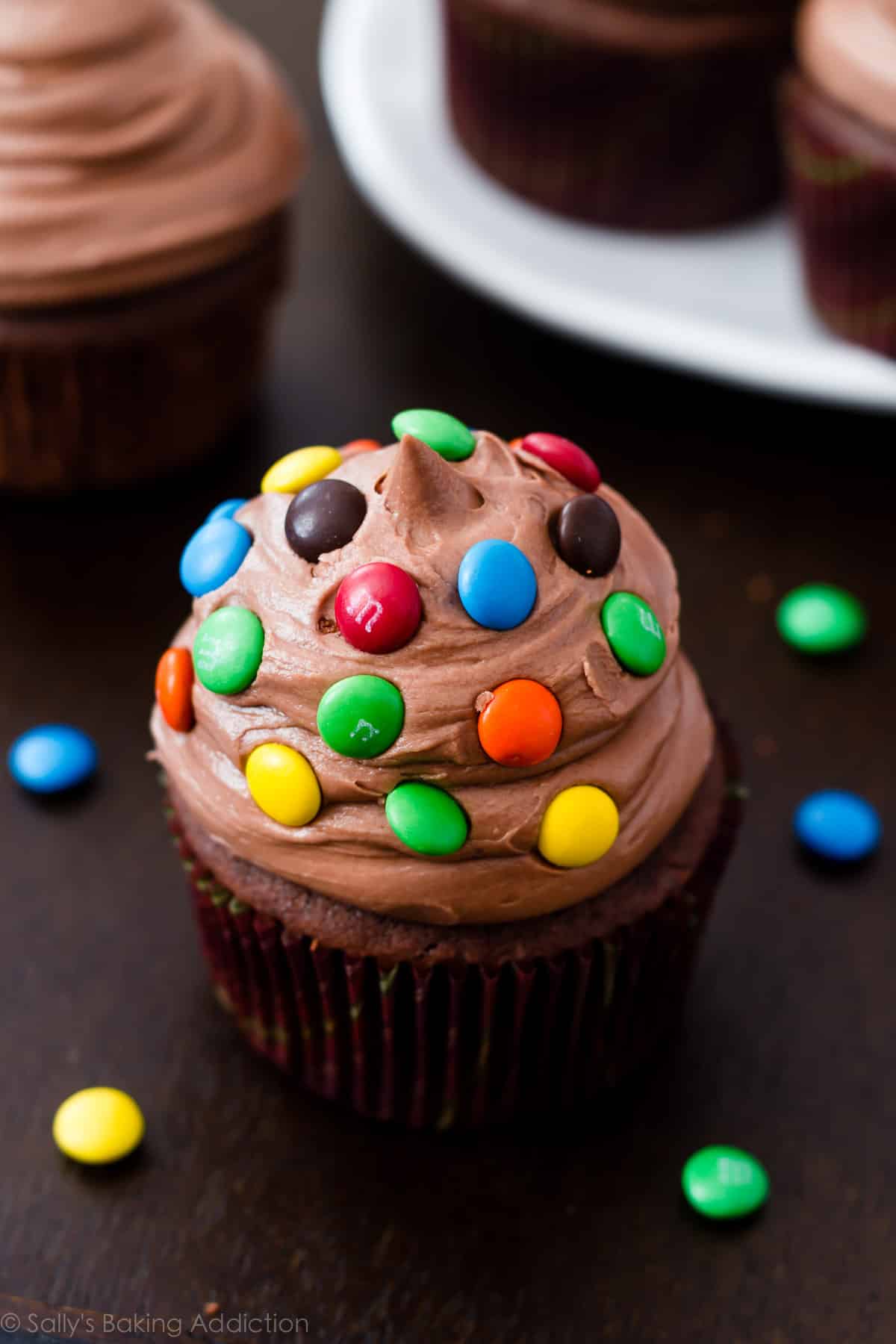 chocolate cupcake with nutella frosting