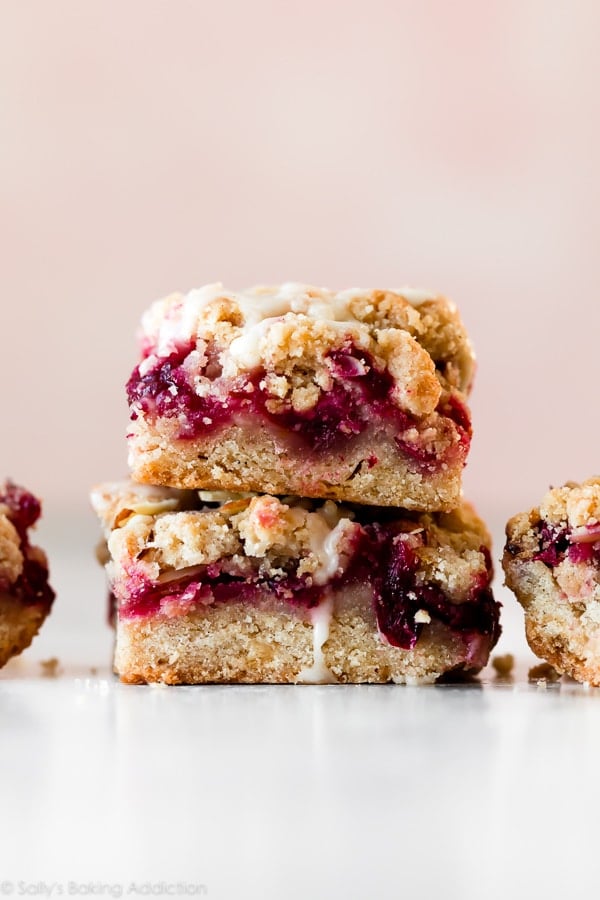 stack of cranberry bars
