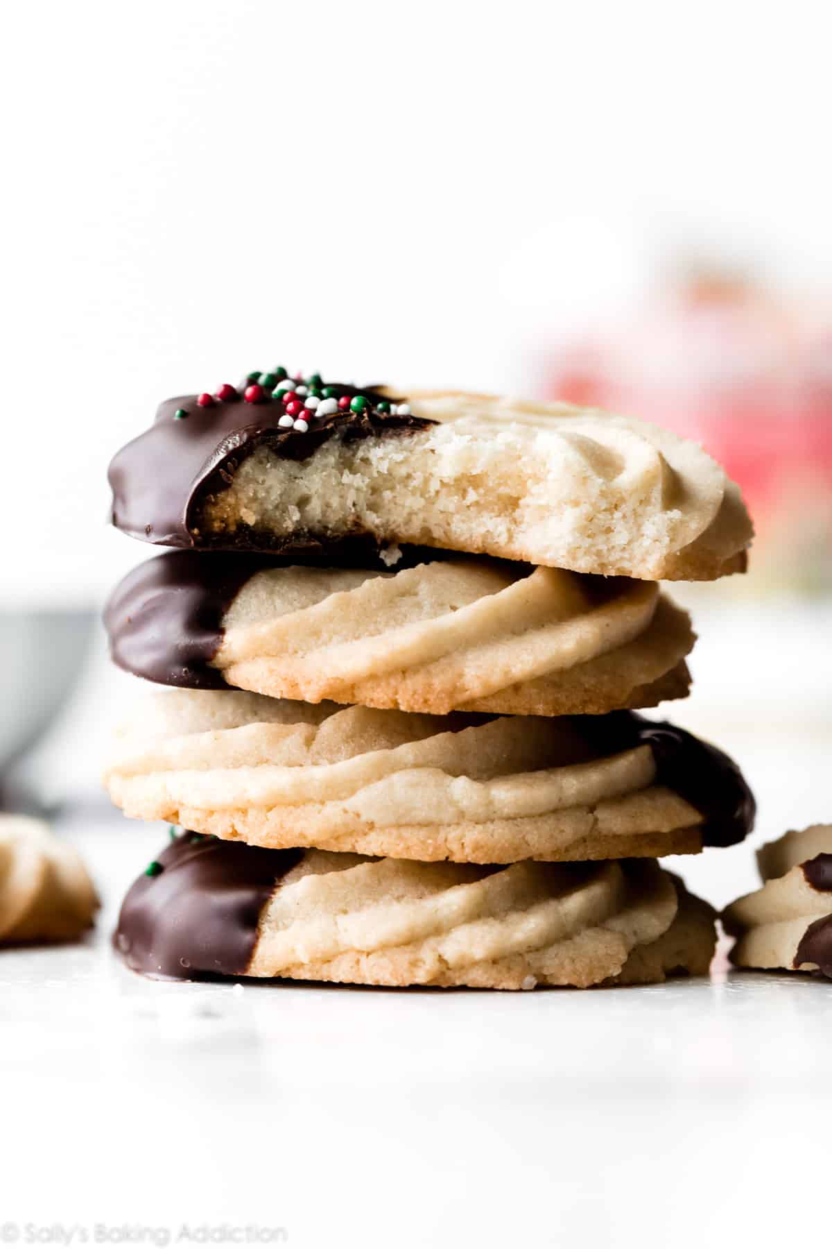 stack of butter cookies