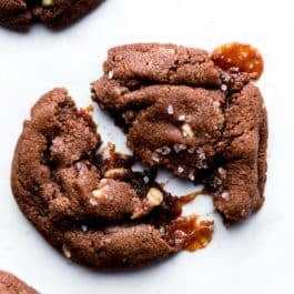 caramel nutella cookies
