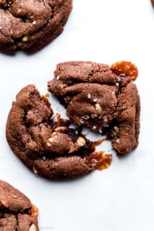 caramel nutella cookies