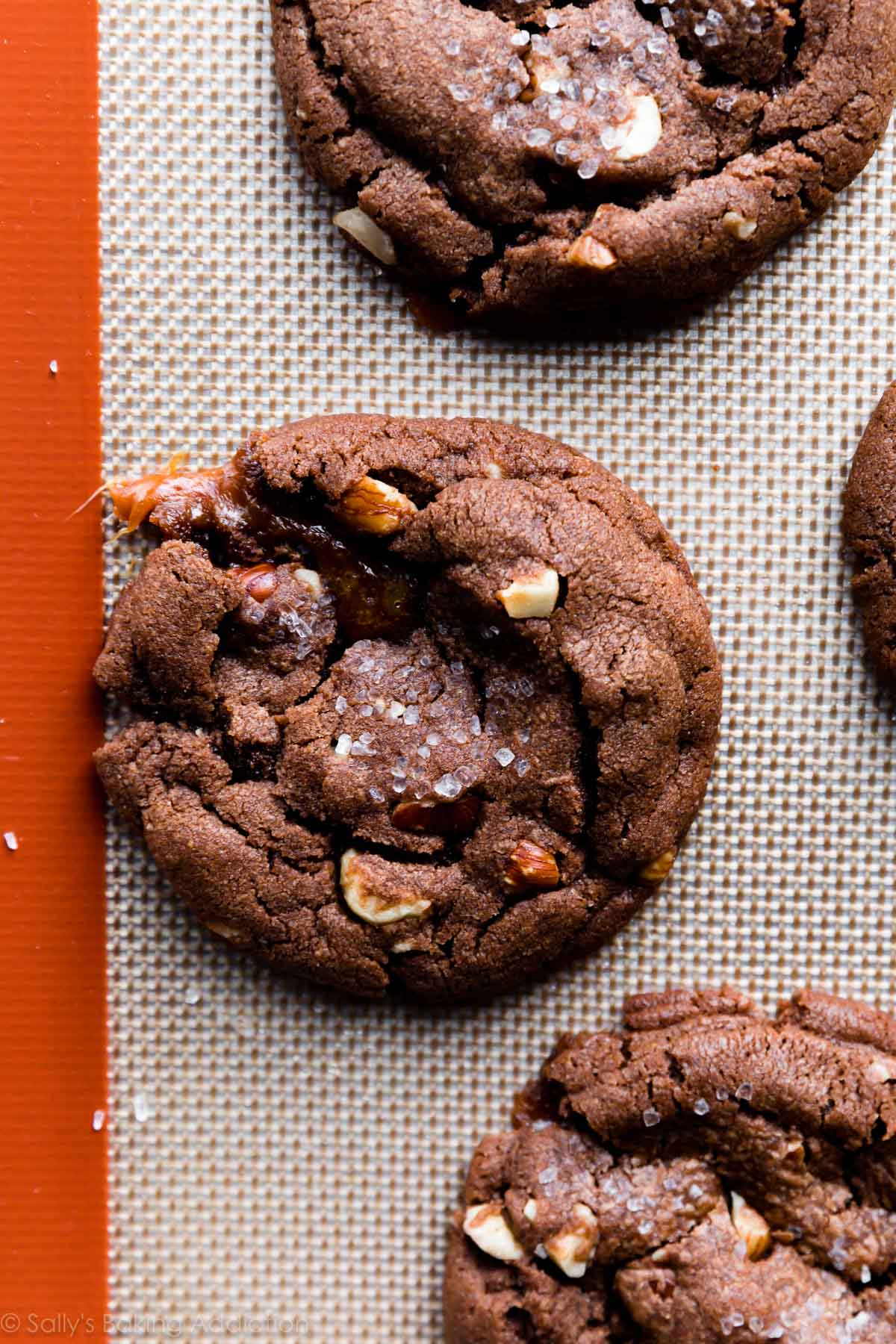 Nutella cookies with caramel