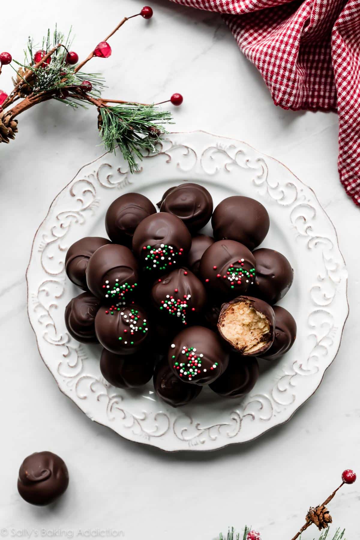 peanut butter balls with sprinkles