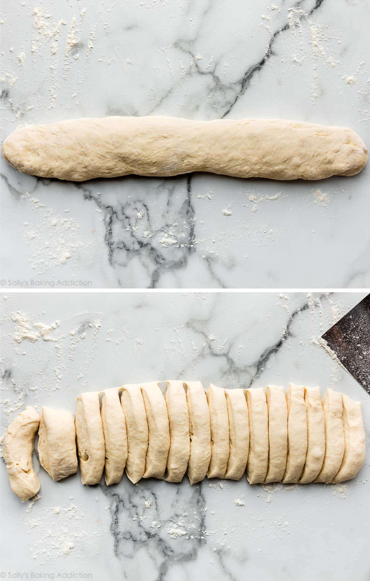 shaping homemade dough