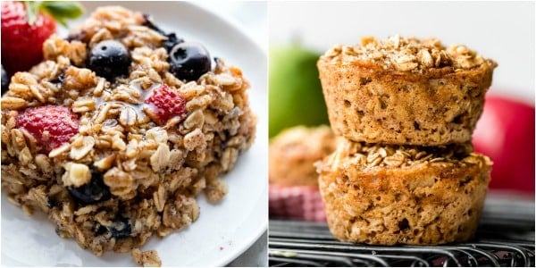 baked oatmeal and cups