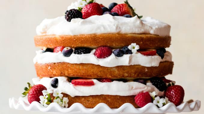 Fresh Berry Cream Cake