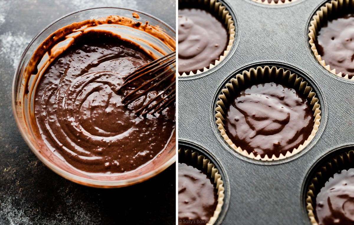 Guinness chocolate cupcake batter