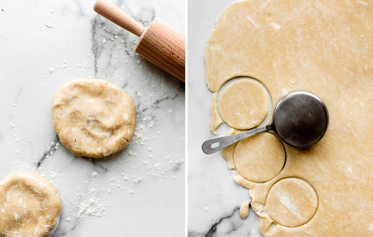 pie dough for mini size quiches