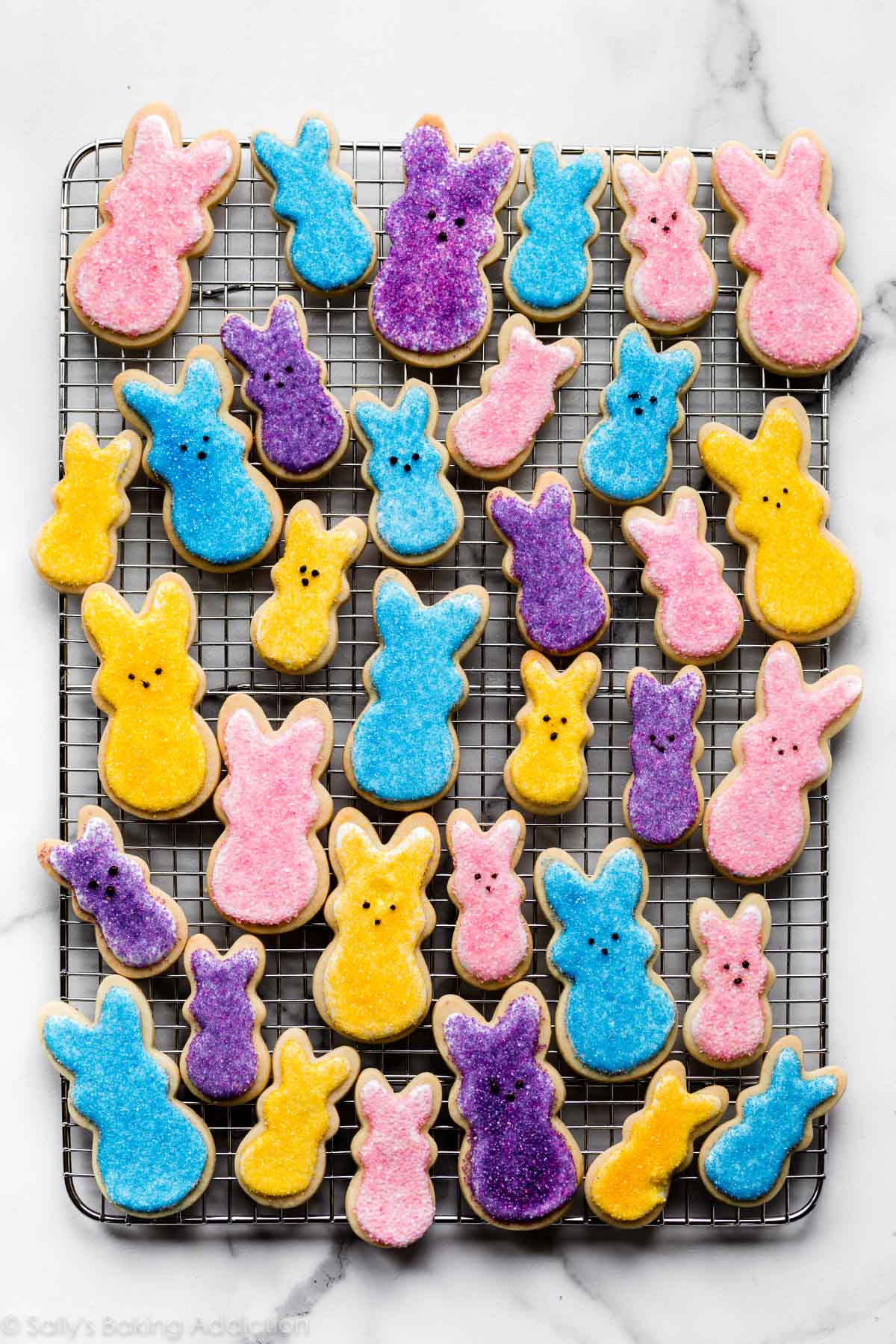 easter peeps bunny sugar cookies