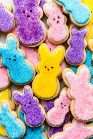 Peeps bunny sugar cookies
