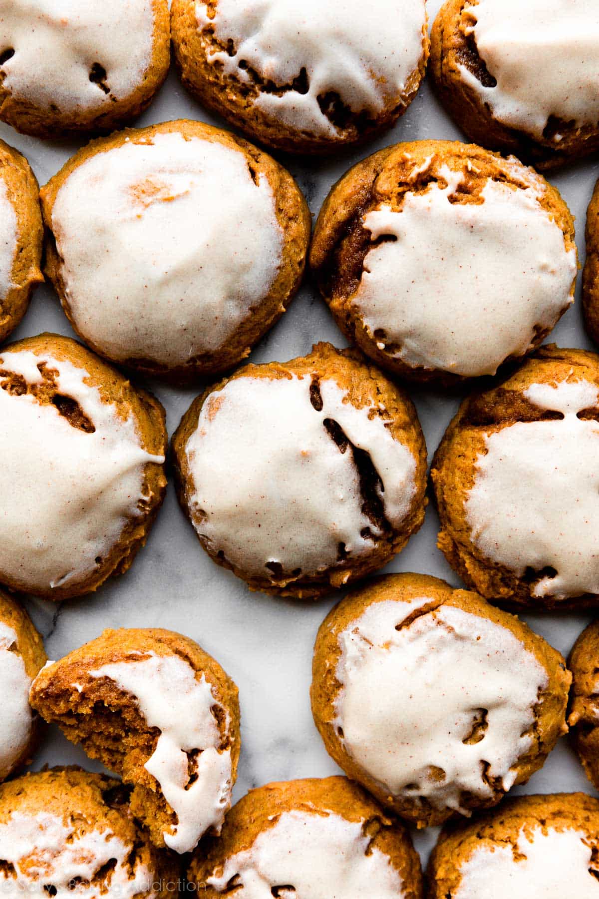 pumpkin cookies with maple icing