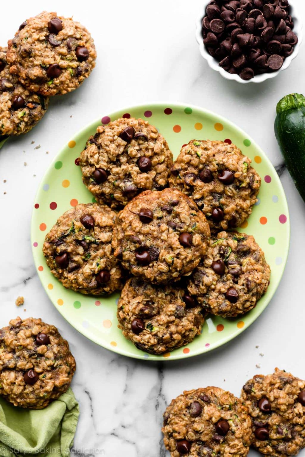 Zucchini Oatmeal Chocolate Chip Cookies Sally's Baking Addiction