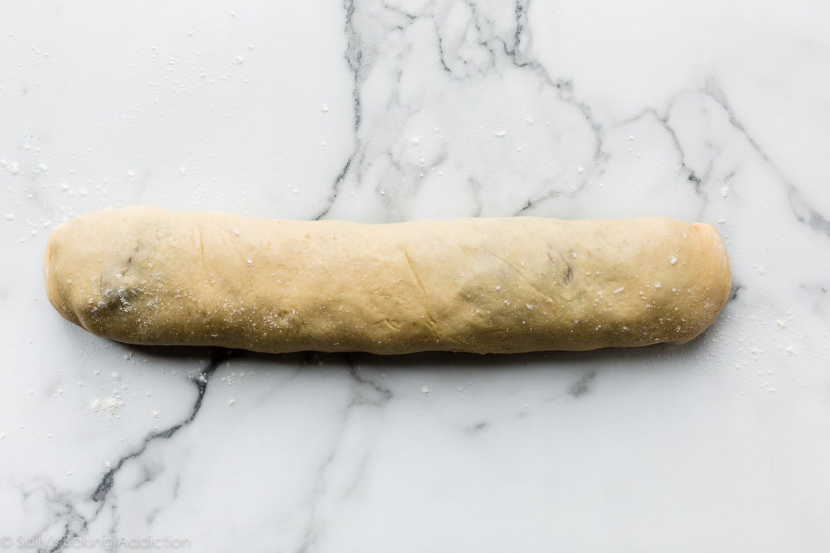 rolled up babka dough