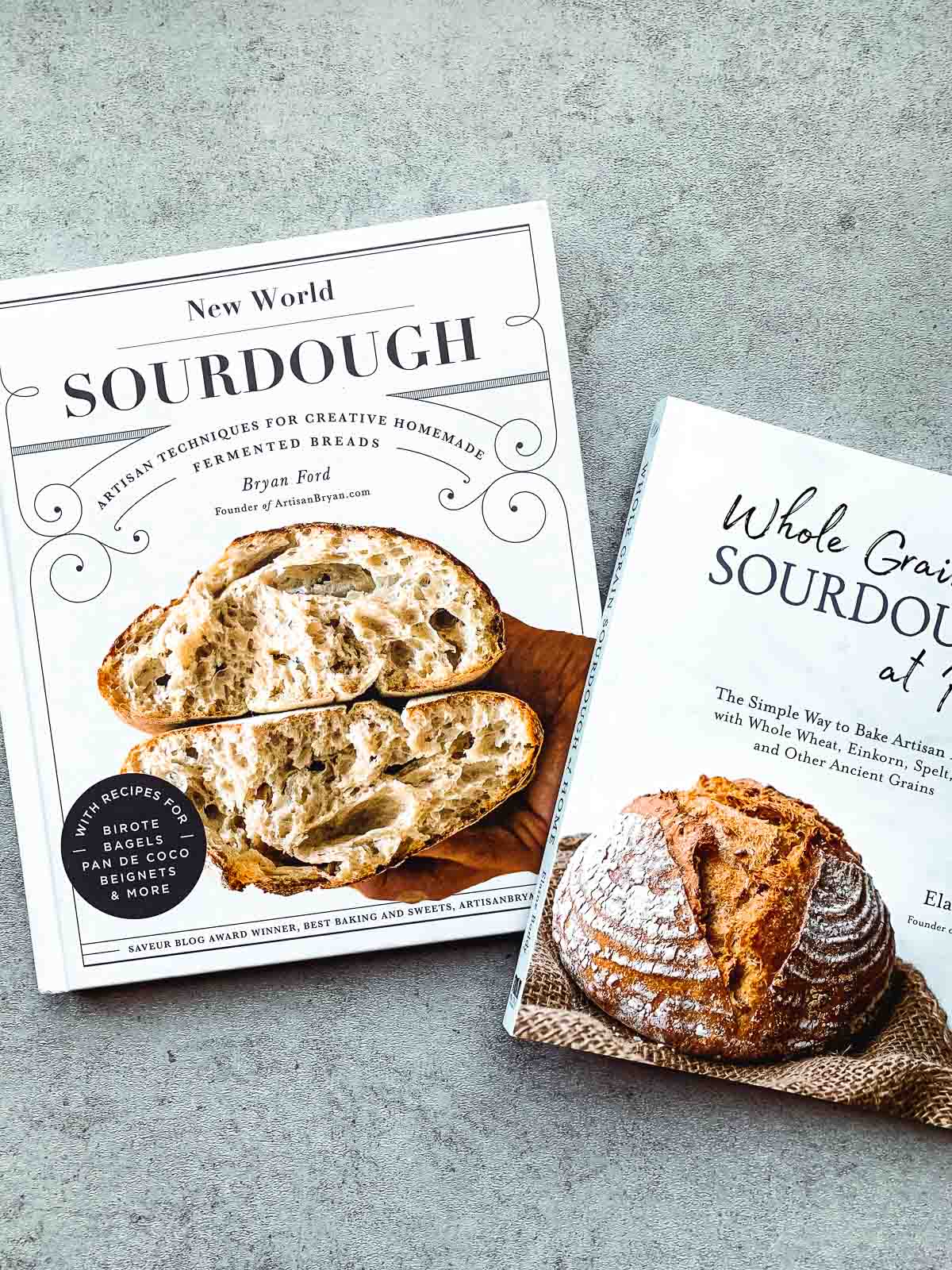 two sourdough cookbooks